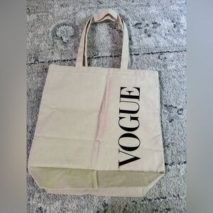 Vogue Tan and Black Minimalist Tote Bag-NWOT